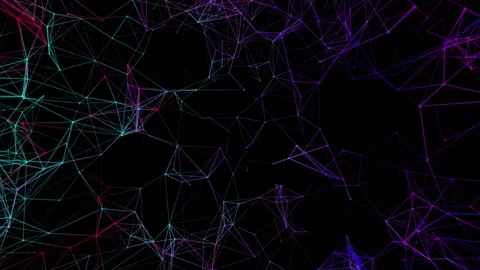 Abstract Polygon Plexus Nodes Connections Network Stock Footage 339159397