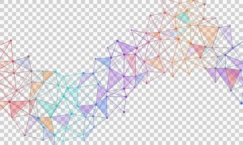 Abstract polygon plexus on transparent background, cut out Stock Illustration