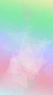 Abstract polygon triangles in mint green and blue blend with gentle pink to.. Stock Illustration
