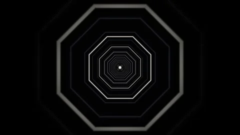 Abstract Polygon Tunnel Wireframe Background Seamless Loop Stock Footage 341588182
