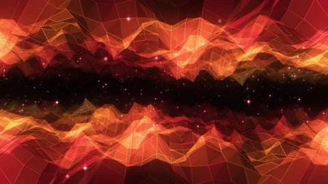 Abstract Polygon Waves Background Stock Footage 179770215