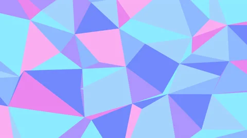 Abstract polygonal animated background. geometric triangles backdrop, low poly Stock Footage 160405856
