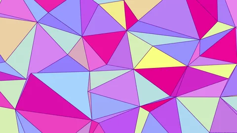 Abstract polygonal animated background. geometric triangles, mosaic pattern Stock Footage 160489740