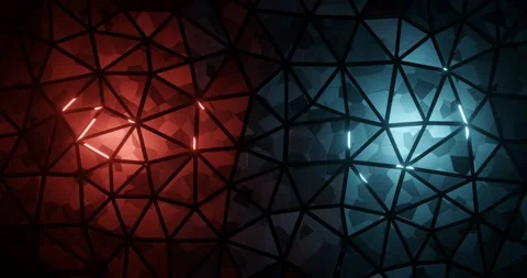 Abstract polygonal animation with shining glittering lights 库存影片 151290211