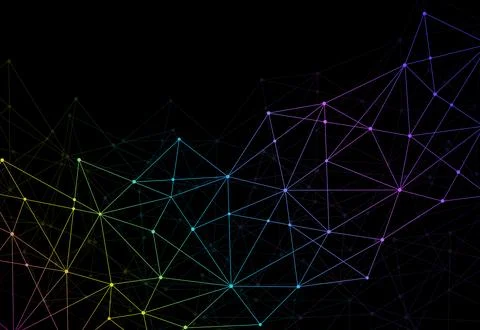 Abstract polygonal background and connecting dots and lines. Modern technology Stock Illustration