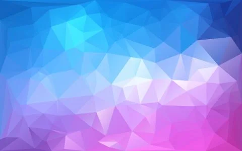 Abstract polygonal background - blue and Pink Stock Illustration