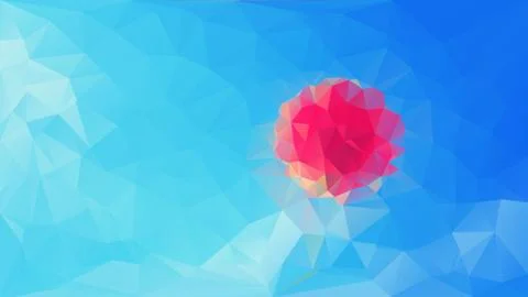 Abstract polygonal background - blue and Red dot Stock Illustration