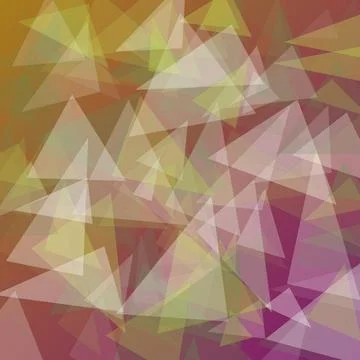 Abstract Polygonal Background with Colorful Overlapping Triangles and Warm .. Stock Illustration