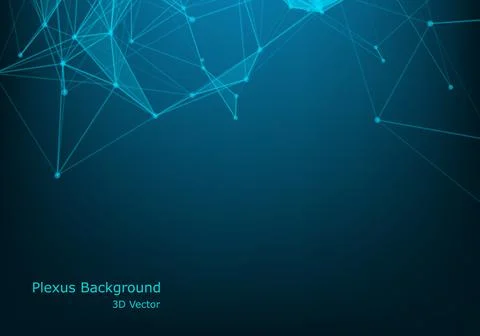 Abstract polygonal background with connected lines and dots. Minimalistic geo Stock Illustration