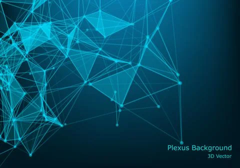 Abstract polygonal background with connected lines and dots. Minimalistic geo Illustrazione stock