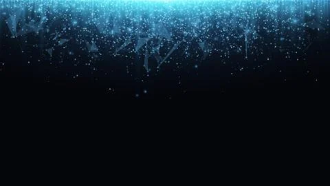 Abstract polygonal background from connected triangles and dots. Glowing part Illustrazione stock