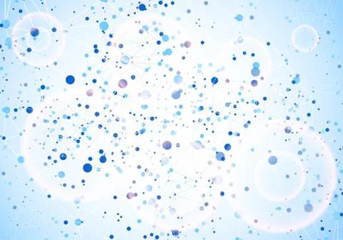 Abstract polygonal background with connecting dots and lines. Stock Illustration