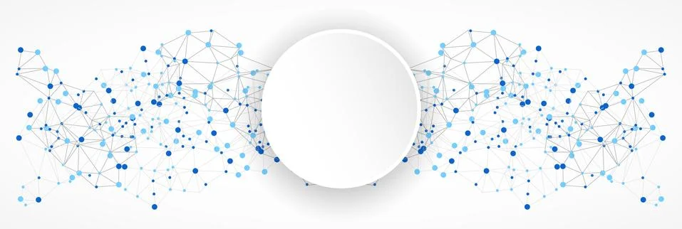 Abstract polygonal background with connecting dots and lines. Stock Illustration