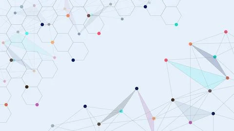 Abstract polygonal background with connecting dots and lines. Stock Illustration