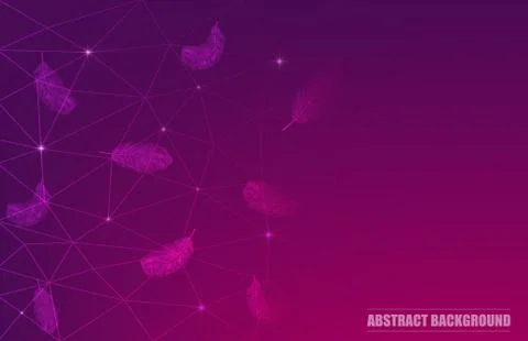 Abstract Polygonal Background with Connecting Lines Stock Illustration