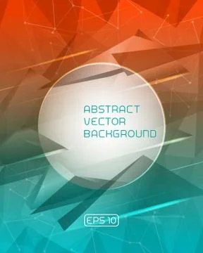 Abstract polygonal background in futuristic technology style Stock Illustration