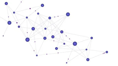 Abstract polygonal background with gradient points and lines connection Stock Illustration