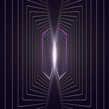 Abstract polygonal background with hexagons, illusion of depth and perspective Stock Illustration
