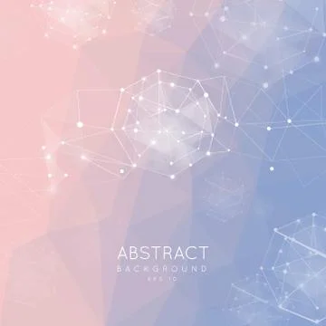 Abstract polygonal background. Low poly design connecting dots a Stock Illustration