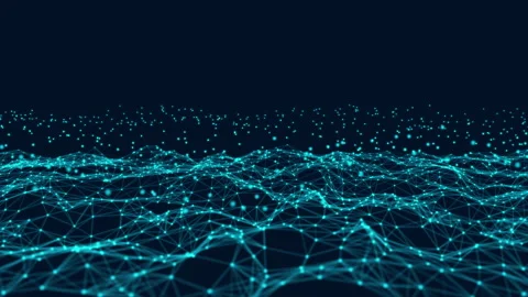 Abstract polygonal background with plexus of connecting dots and lines Stock Footage 288621694