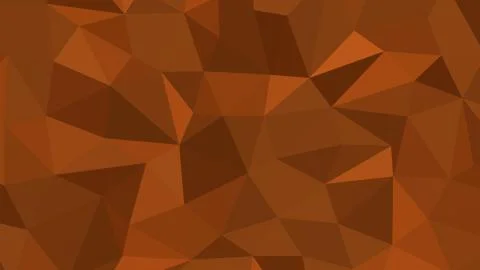 Abstract polygonal background, Saddle Brown geometric vector Stock Illustration