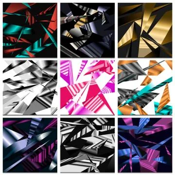 Abstract polygonal background, seamless pattern, triangles mosaic, geometric Stock Illustration
