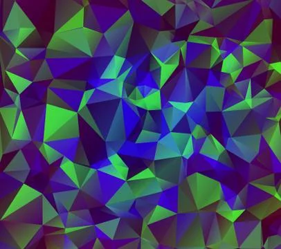 Abstract polygonal background. Triangles . Saturated contrasting elements Stock Illustration