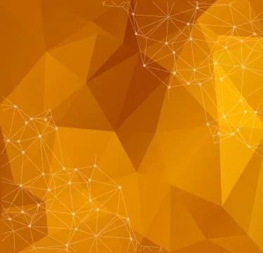 Abstract polygonal background. Triangular tech background with connections. V Stock Illustration