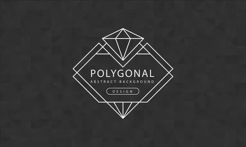 Abstract polygonal black background texture, black textured, banner polygon back Stock Illustration