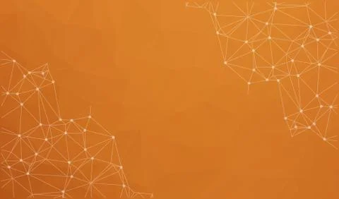 Abstract polygonal Brown  background. Triangular tech background with connect Stock Illustration