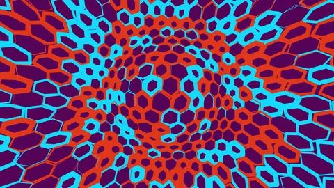 Abstract polygonal cells pattern in vibrant colors Stock Illustration