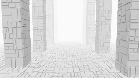 Abstract polygonal city. Seamless loop Stock Footage 103407533