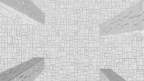 Abstract polygonal city. Seamless loop Stock Footage 103449624