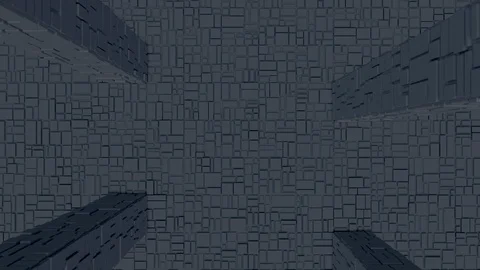 Abstract polygonal city. Seamless loop Stock Footage 103500980