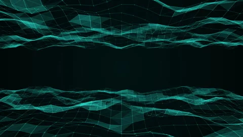 Abstract Polygonal With Connecting Dots And Video Dark Blue Background Stock Footage 337445183