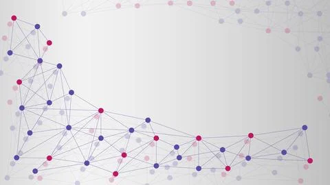 Abstract polygonal with connecting dots and lines Illustrazione stock