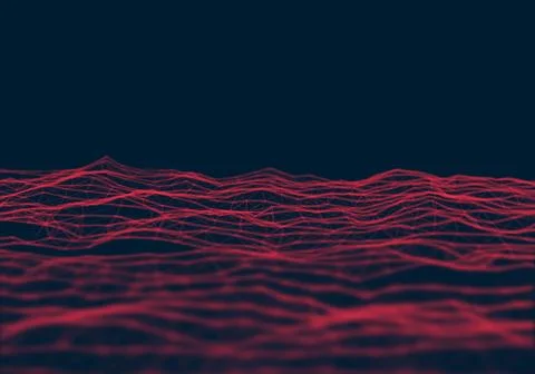 Abstract polygonal dark red low poly background Stock Illustration