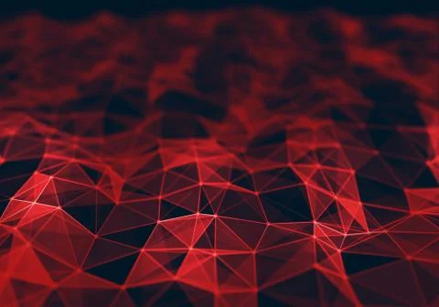 Abstract polygonal dark red low poly background Stock Illustration