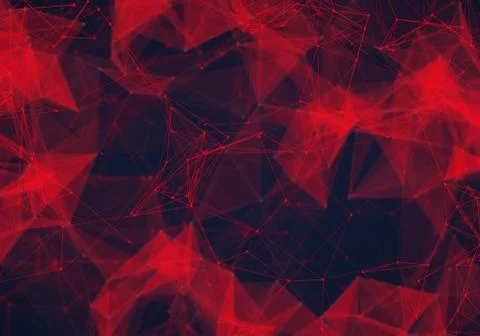 Abstract polygonal dark red low poly background Stock Illustration