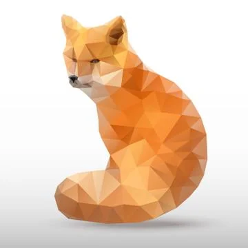 Abstract polygonal Fox Stock Illustration