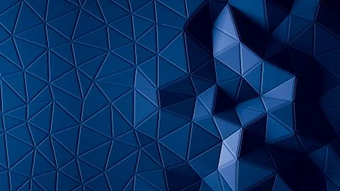 Abstract Polygonal Geometric background blue color Stock Illustration