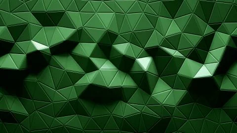 Abstract Polygonal Geometric background green color イラスト素材