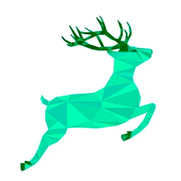 Abstract polygonal geometric deer. Triangle low poly animal . Nature wildlife Stock Illustration
