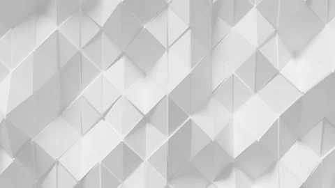 Abstract Polygonal Geometric Surface Loop 7 White Stock Footage 120700804