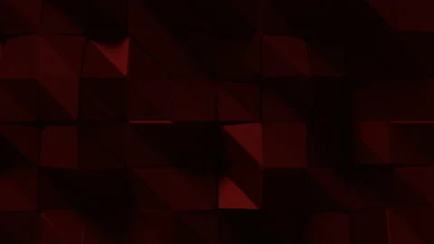Abstract Polygonal Geometric Surface Loop 9 Dark Red Stock Footage 141135215