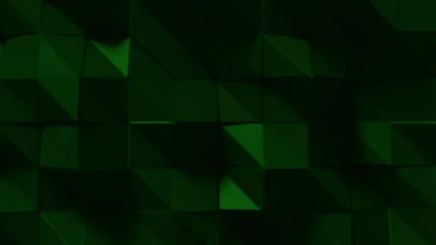 Abstract Polygonal Geometric Surface Loop 9 Dark Green Stock Footage 147096284
