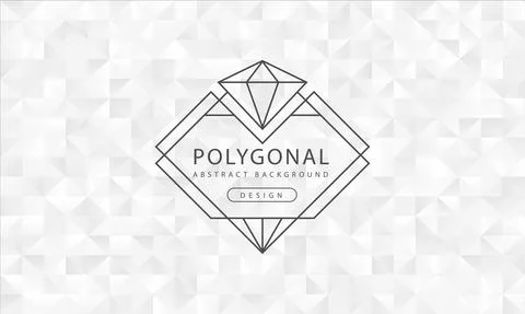 Abstract polygonal gray white background texture, gray white textured, banner Stock Illustration