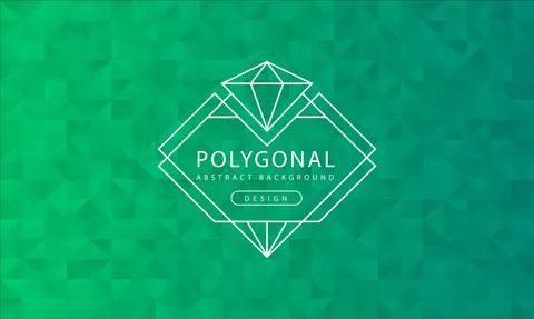 Abstract polygonal green background texture, green textured, banner polygon back Illustrazione stock