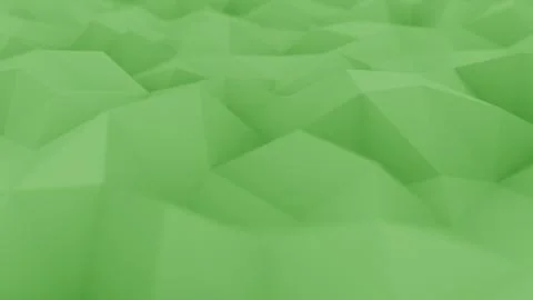 Abstract polygonal green surface, shallow focus close-up. 3D rendering Stock Illustration