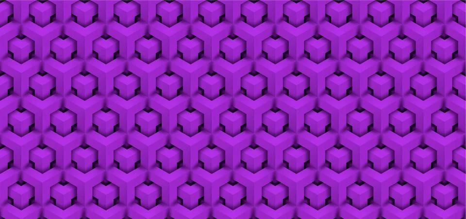 Abstract polygonal hexagonal seamless pattern Stock Illustration